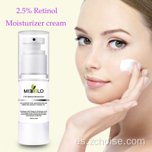 Crema de noche de retinol al 2.5% hidrata la crema de retinol para la cara